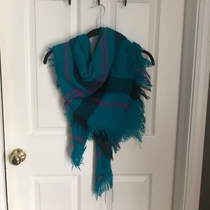 4 for $20. Blue plaid square scarf 4’ x 4’.